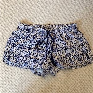 EUC Joie medium silk shorts ikat print